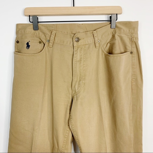 Polo Ralph Lauren Khaki Tan Straight Leg Pants - Picture 2 of 7